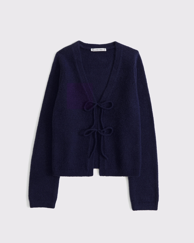 Navy tie front cardigan sales