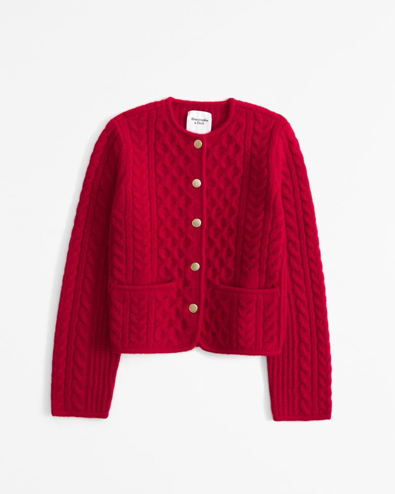 Abercrombie and Fitch Cable Knit Cardigan 2024 Sweater