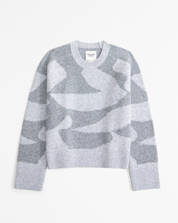 The A&F Madeline Crew Sweater, Gray view 1