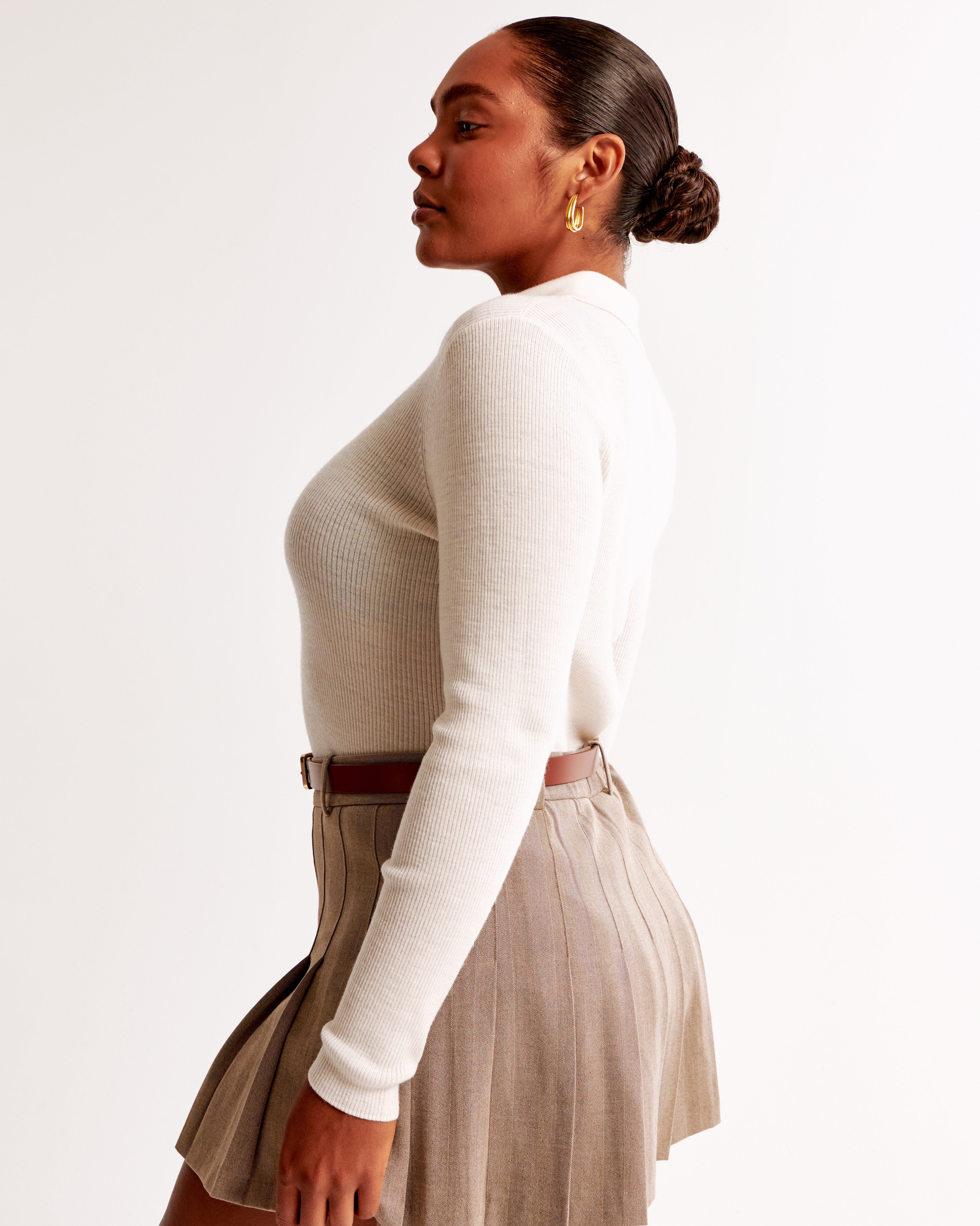 Women's Merino Wool Half-Zip Polo | Women's Tops