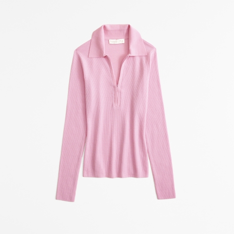 Женские топы Abercrombie & Fitch Merino Wool Half-Zip Polo