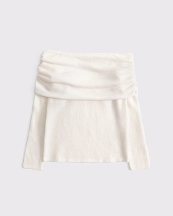 Women s Foldover Off The Shoulder Sweater Women s Tops Abercrombie