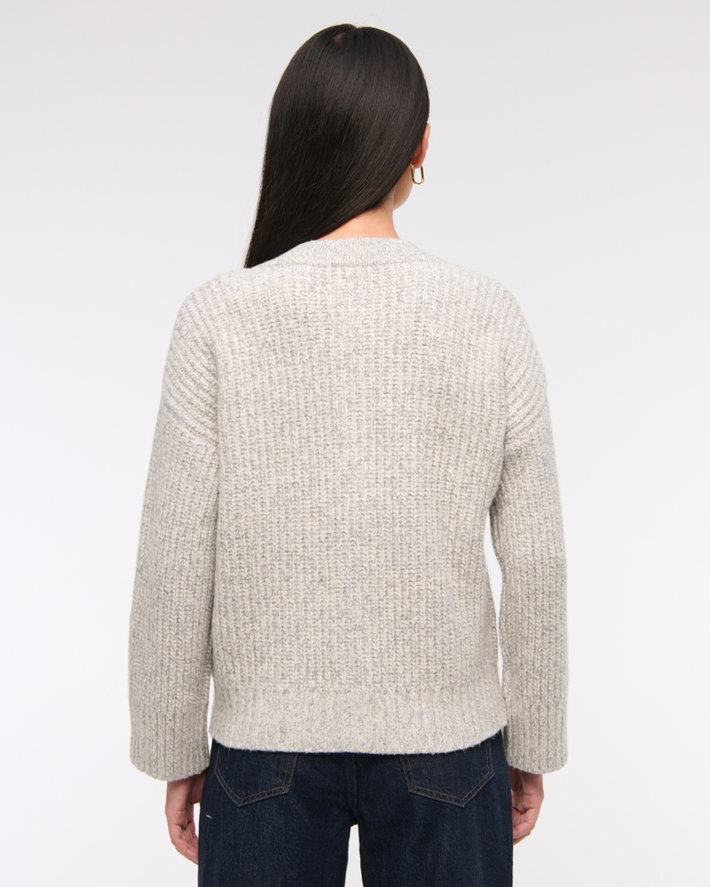 Relaxed Hardware Crew Cardigan