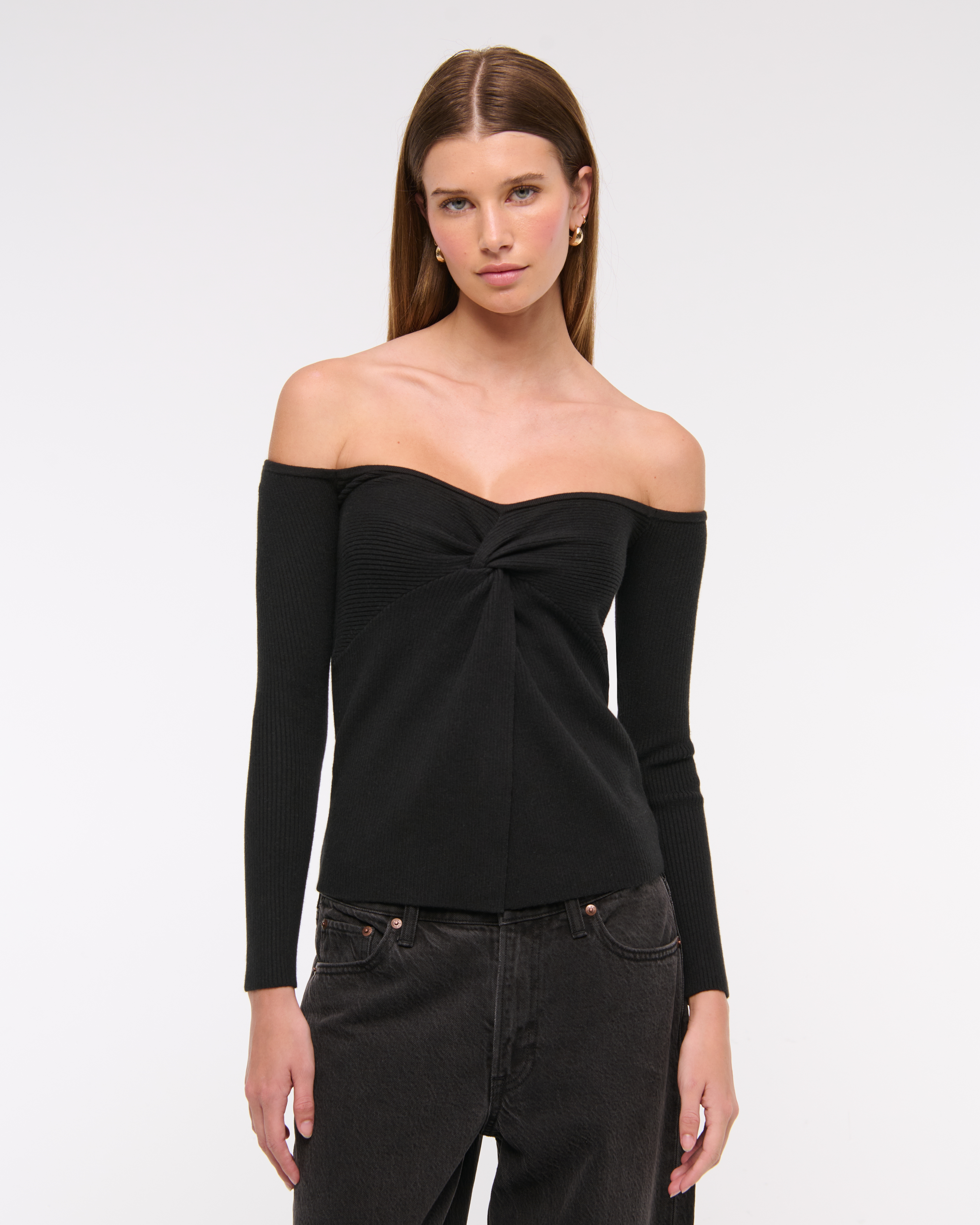 Women's Off-The-Shoulder Twist Sweater Top | Women's