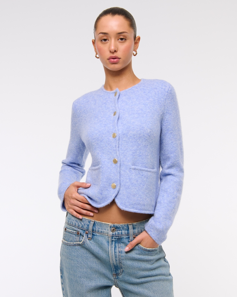 Novelty Button Sweater Jacket