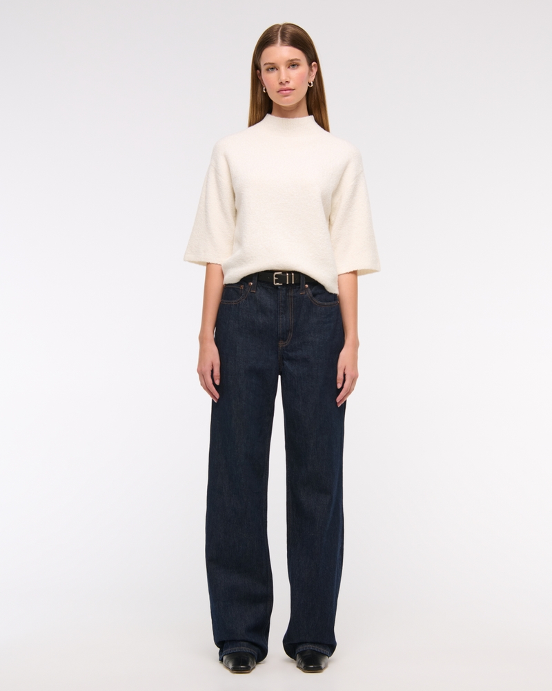 Boucle Mockneck Sweater Tee
