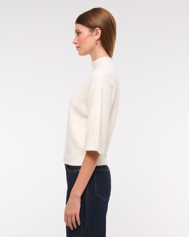 Boucle Mockneck Sweater Tee