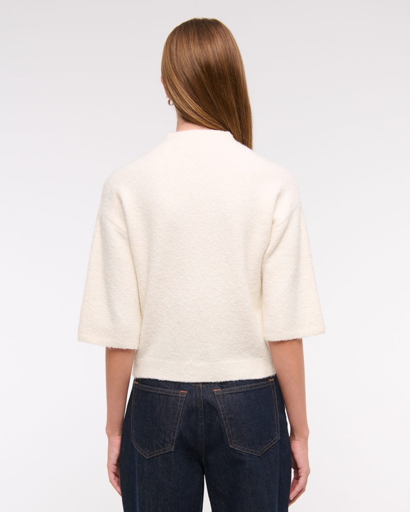 Boucle Mockneck Sweater Tee