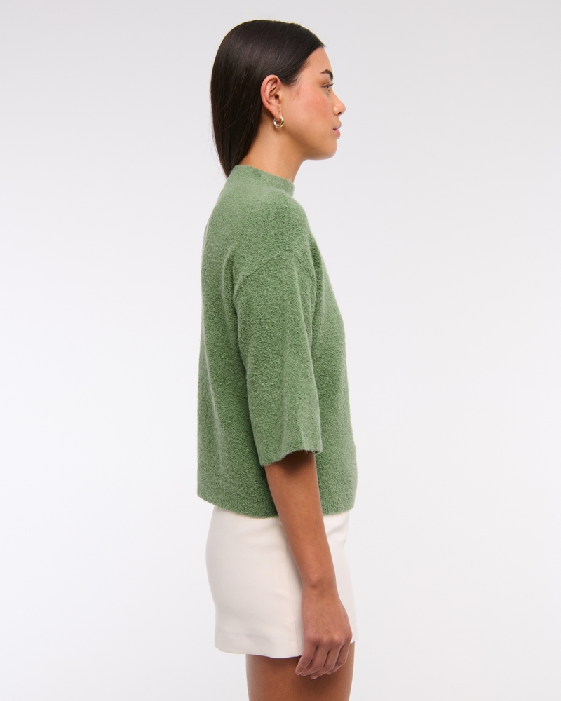 Boucle Mockneck Sweater Tee