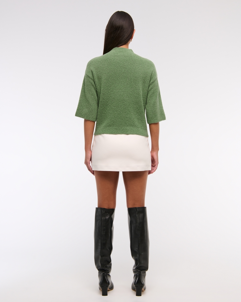 Boucle Mockneck Sweater Tee