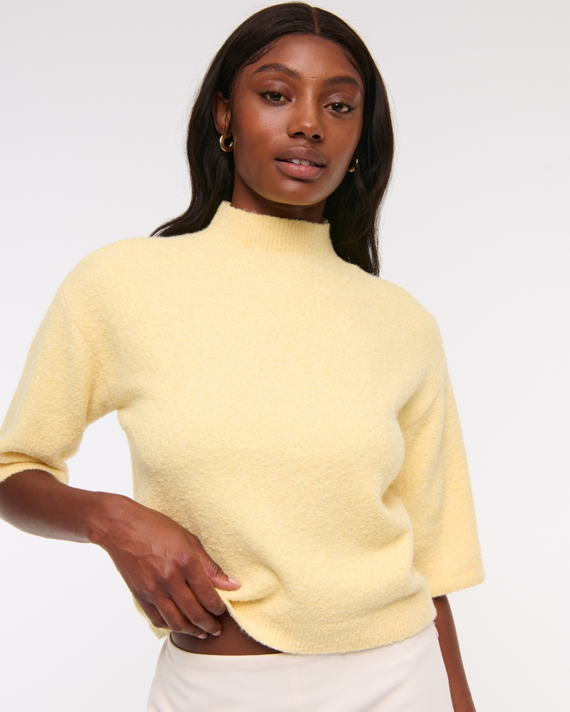 Boucle Mockneck Sweater Tee