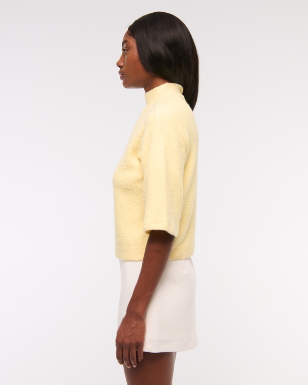 Boucle Mockneck Sweater Tee