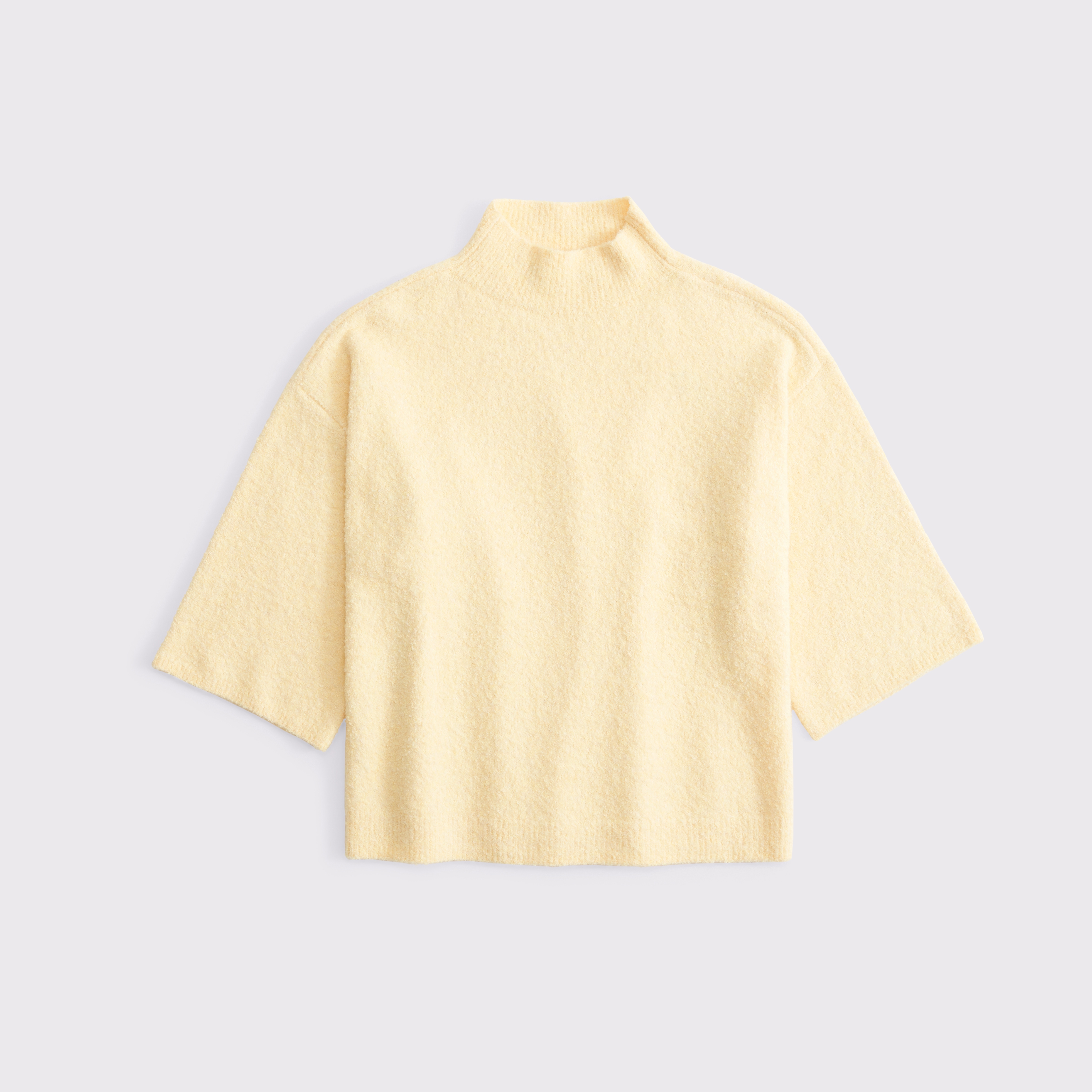 Women's Boucle Mockneck Sweater Tee | Women's Tops