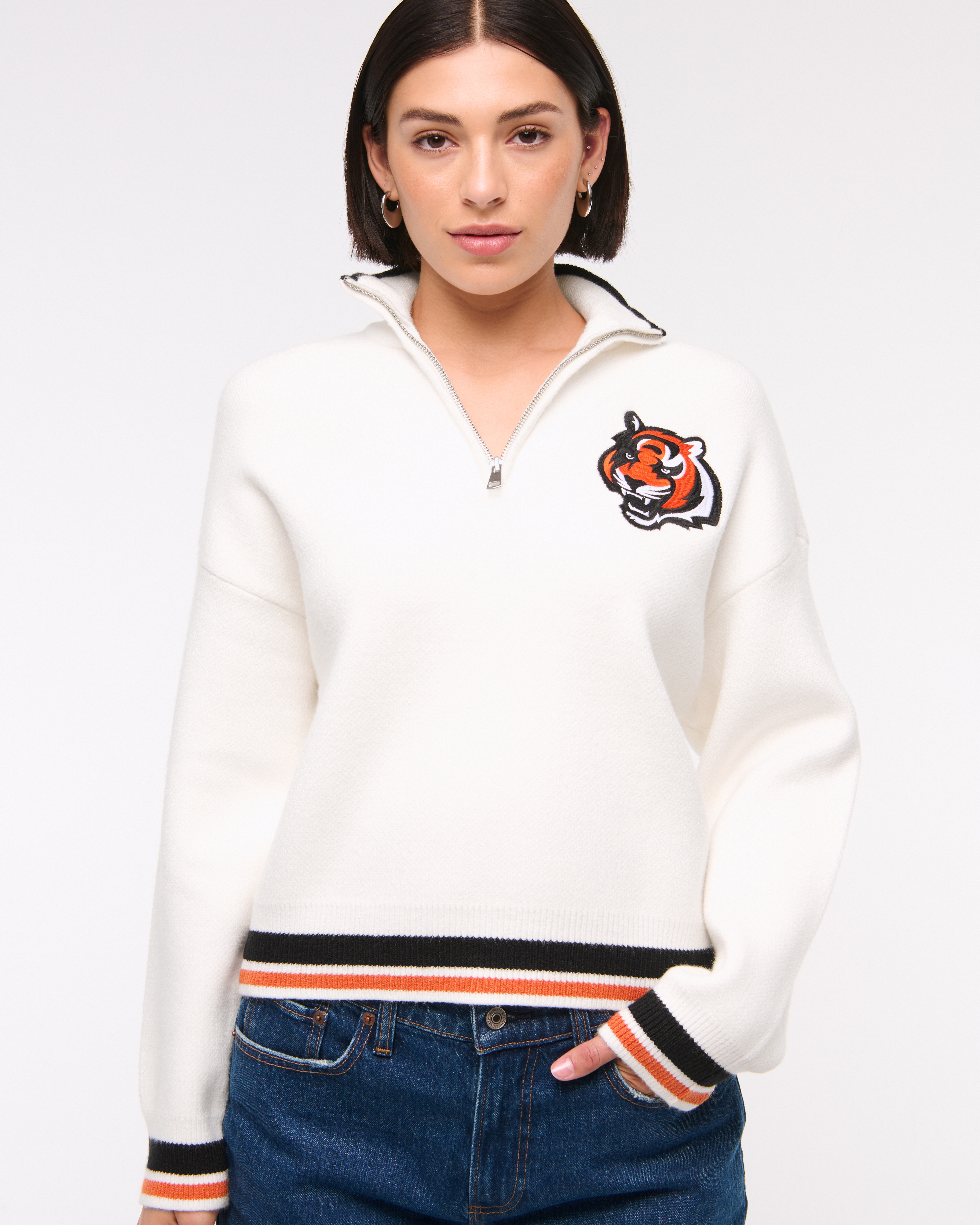 Women's Cincinnati Bengals LuxeLoft Half-Zip | Women's Tops