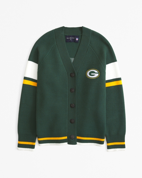 Green Bay Packers LuxeLoft Cardigan, Dark Green - Packers view 1