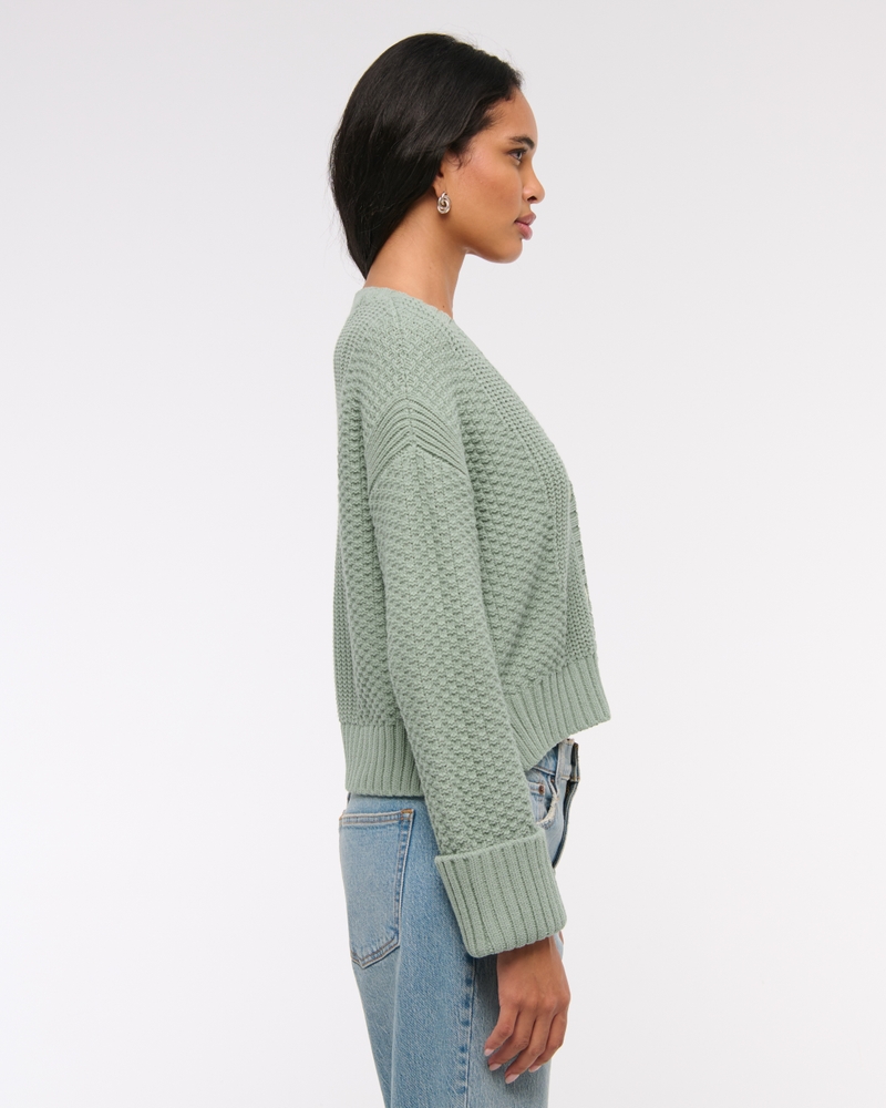Cotton-Blend Seed Stitch Cardigan