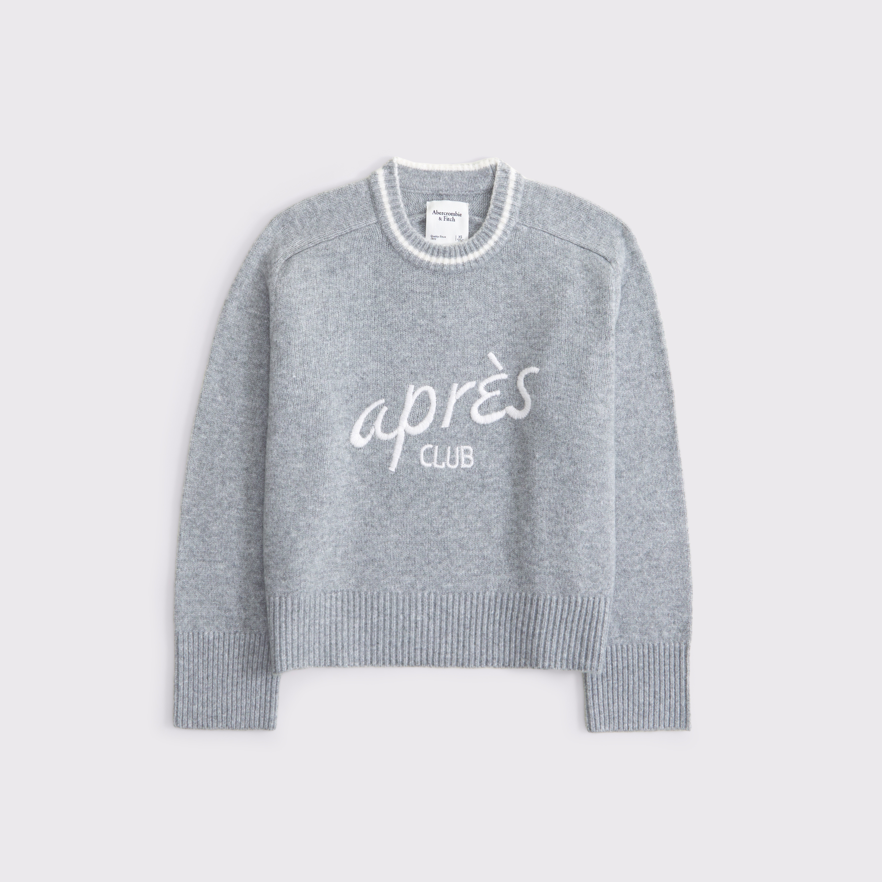 Abercrombie & Fitch The A&f Madeline Crew Sweater In Gray