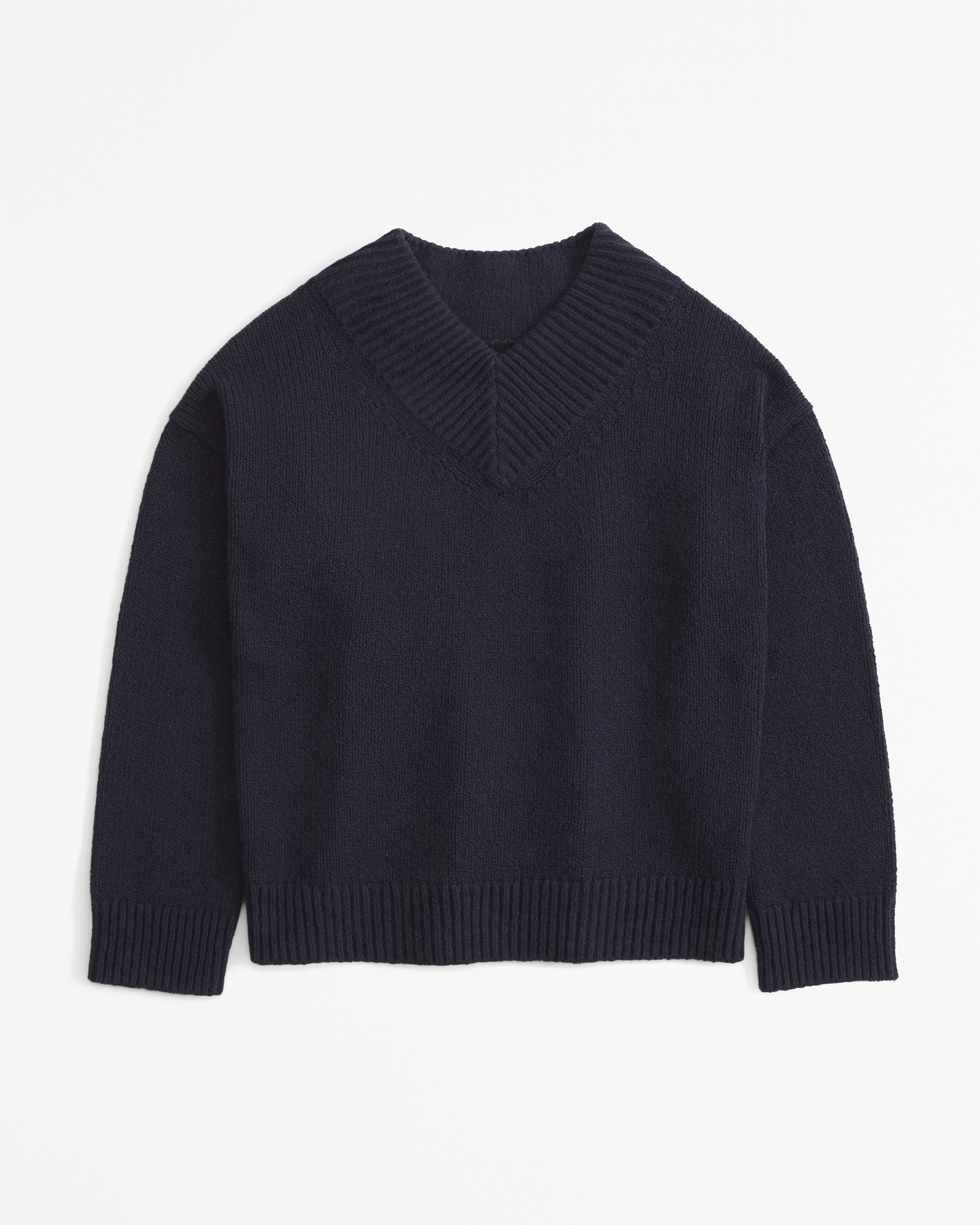Textural V-Neck Sweater