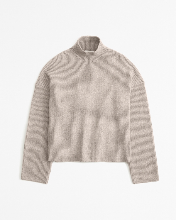 Easy Mockneck Sweater, Brown