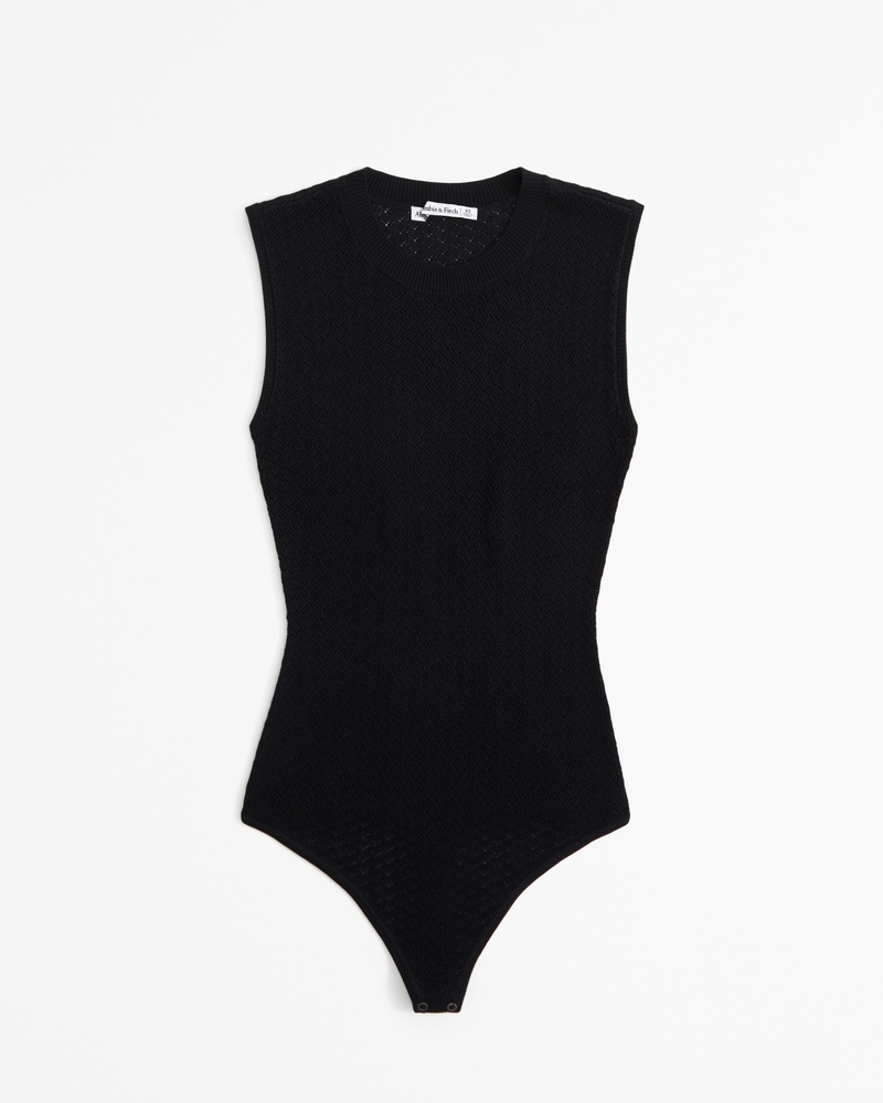 Love Tree Surplice Ribbed Bodysuit - Women's Bodysuits in Black