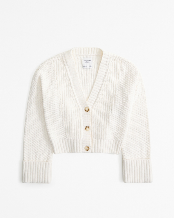 Off White Sweater - Cropped Cardigan Sweater - Button-Up Cardigan - Lulus