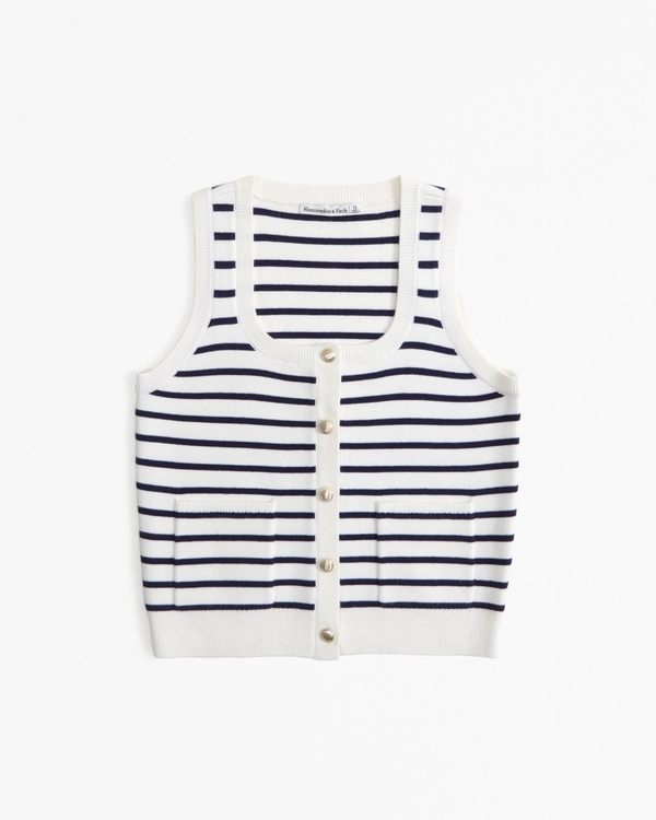 Women's LuxeLoft Button-Up Sweater Vest | Women's New Arrivals | Abercrombie.com