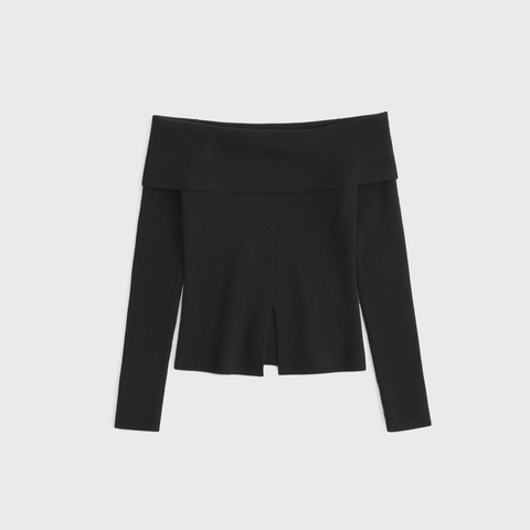 Женские свитеры Abercrombie & Fitch Ribbed Off-The-Shoulder Cutaway Sweater