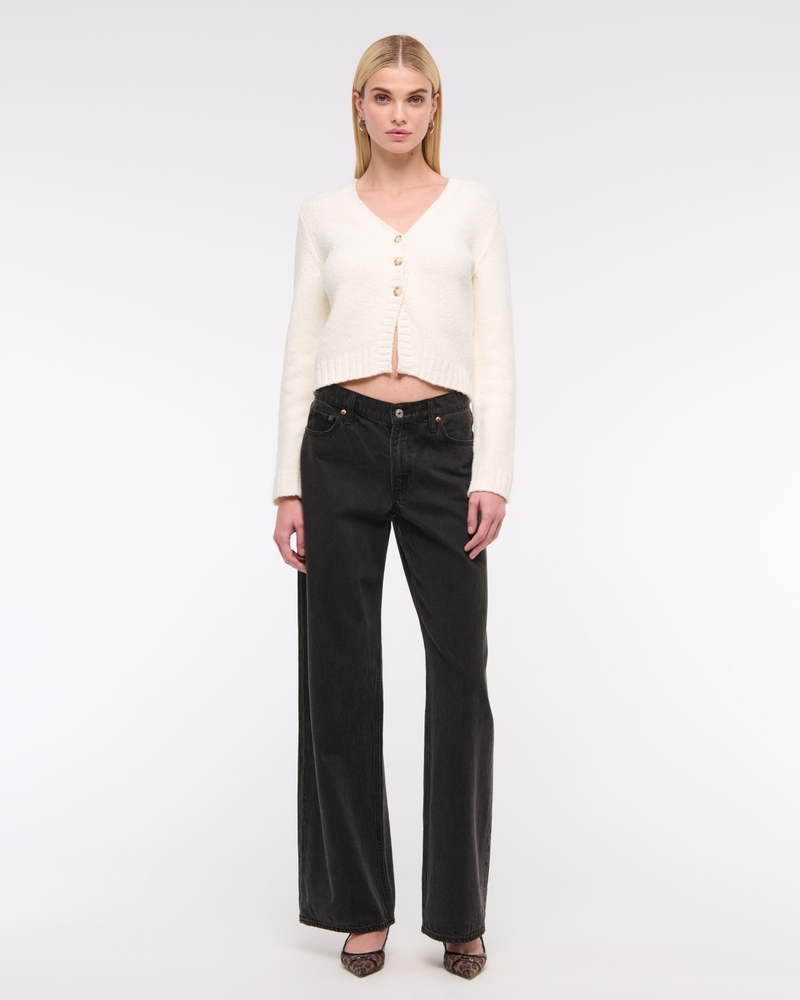 Textural Y-Neck Cardigan