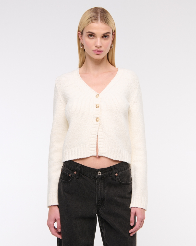 Textural Y-Neck Cardigan