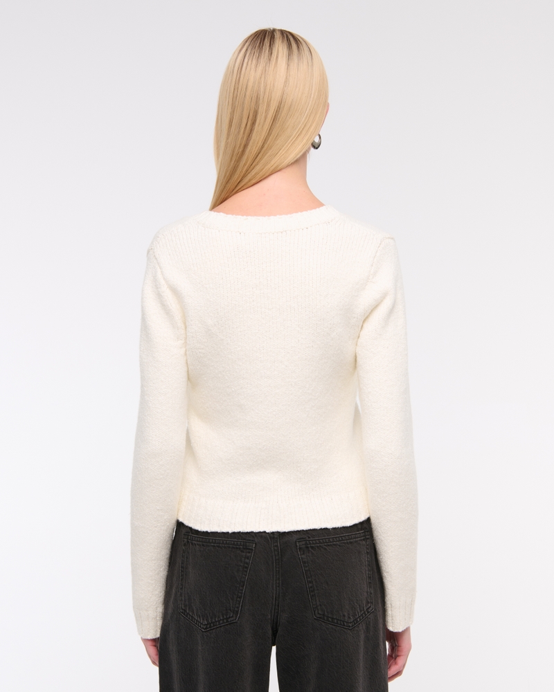 Textural Y-Neck Cardigan
