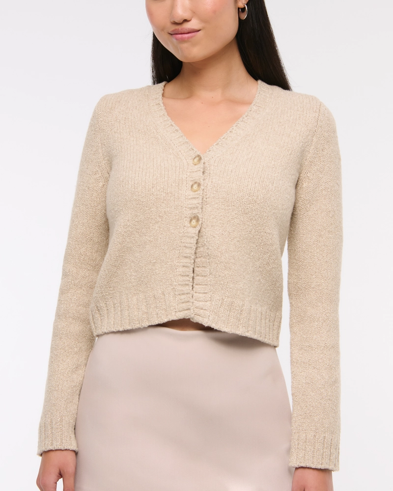 Textural Y-Neck Cardigan