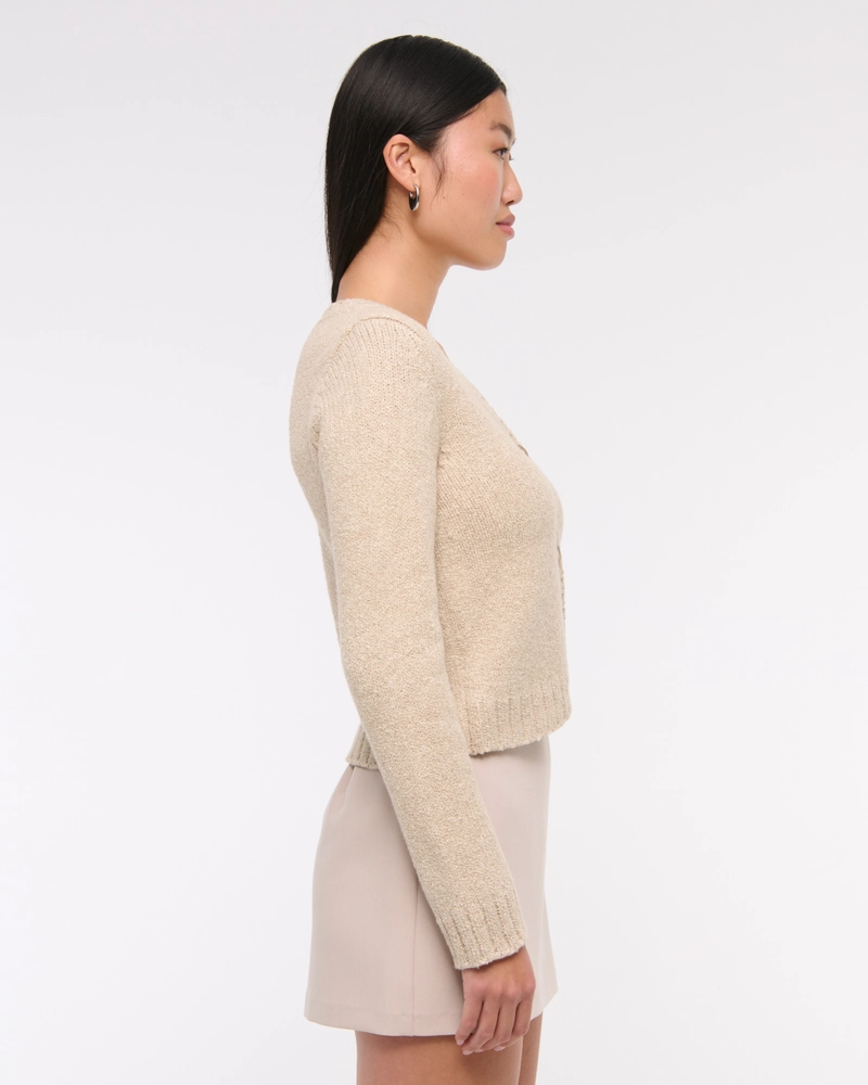Textural Y-Neck Cardigan