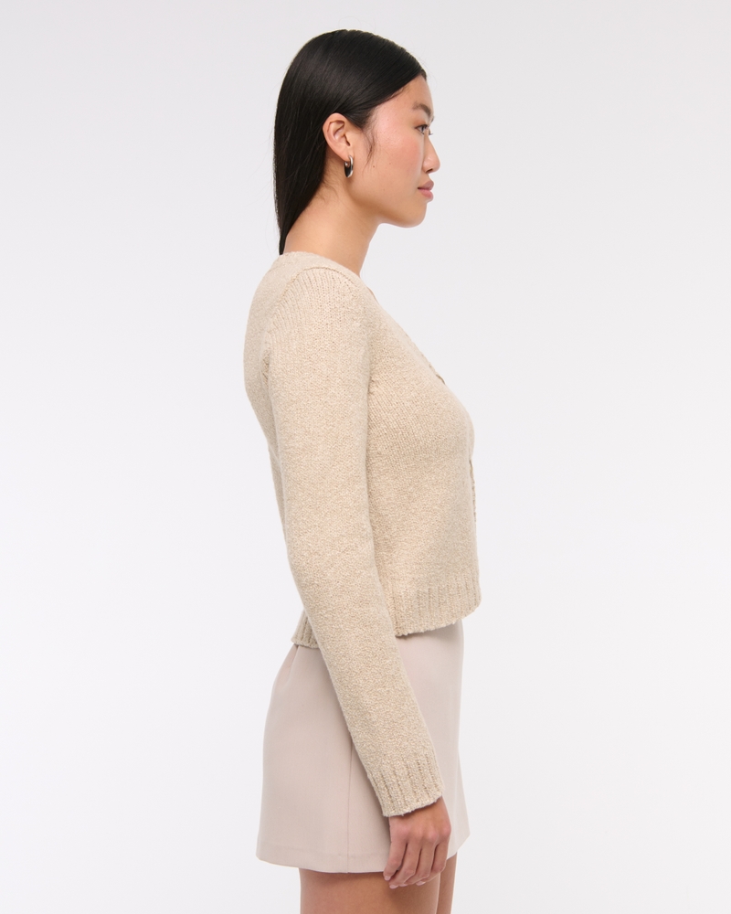 Textural Y-Neck Cardigan
