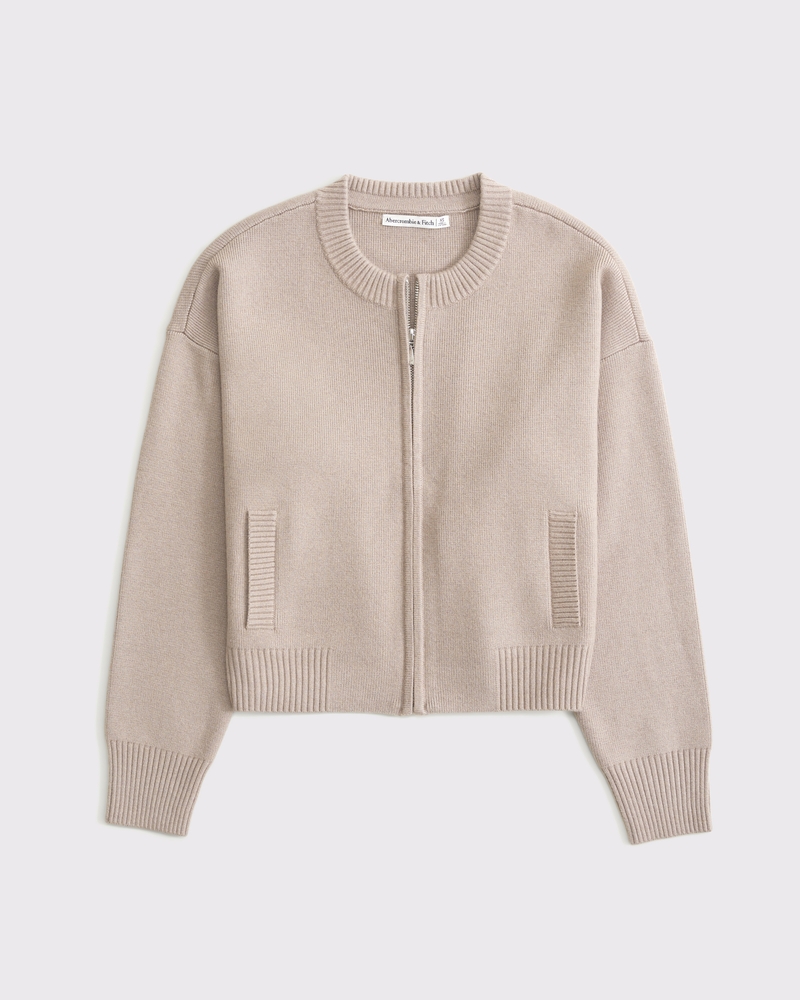 Women's LuxeLoft Zip-Up Crew Cardigan | Women's Tops Women's LuxeLoft Zip-Up Crew Cardigan | Women's Tops