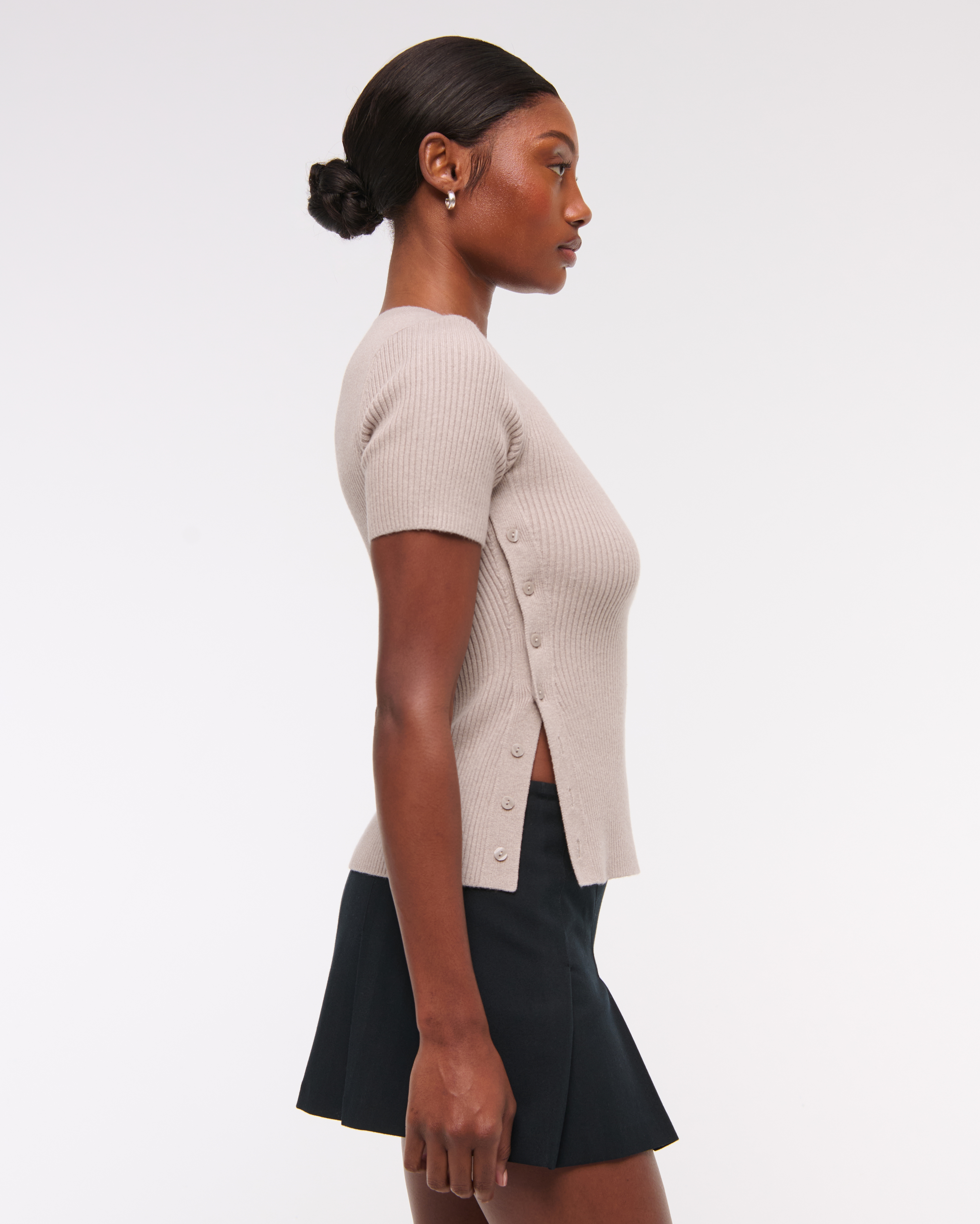 売れ筋商品|||スリードッツ ニット&セーター アウター レディース Women's Hazel Contrast-Trim Split-Cuff Sweater Anthracite Women's LuxeLoft Side-Button Sweater Tee | Women's Clearance