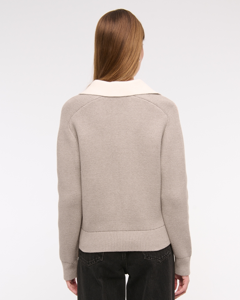 Easy Long-Sleeve Sweater Polo