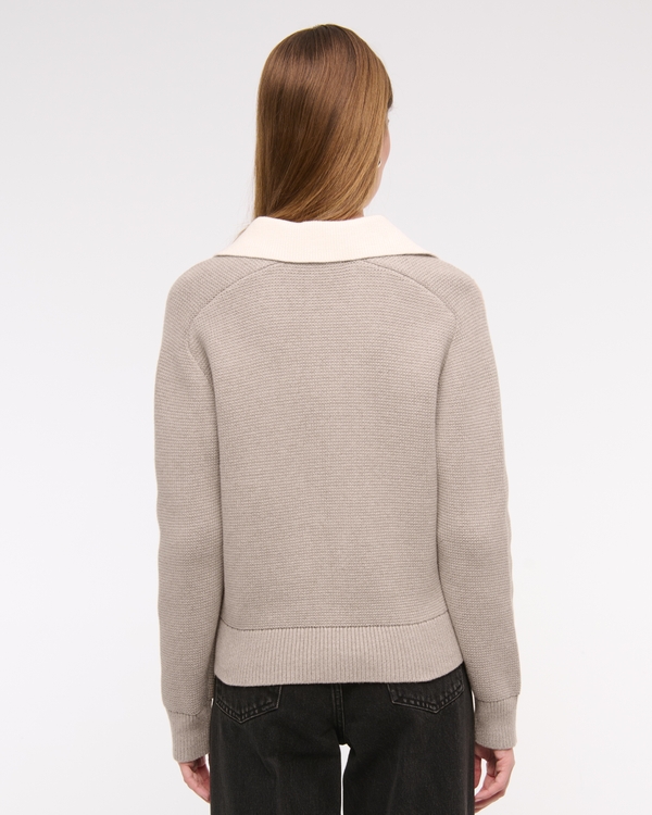 Easy Long-Sleeve Sweater Polo