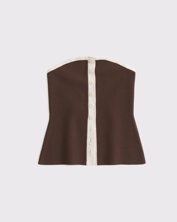 Ottoman Button-Front Tube Top from Abercrombie & Fitch - $22.97