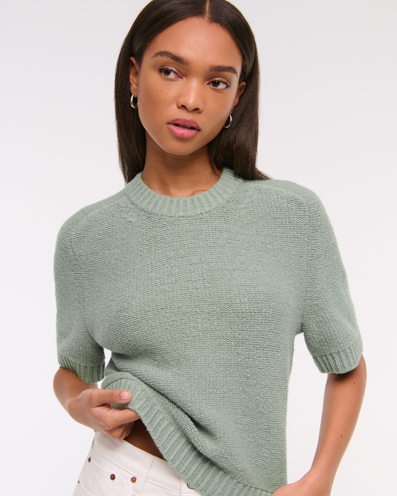 The A&F Madeline Textural Crew Sweater Tee
