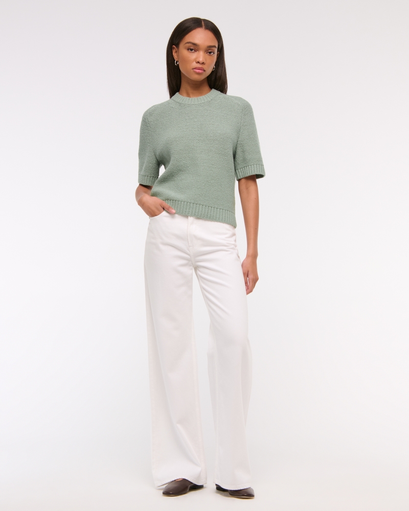 The A&F Madeline Textural Crew Sweater Tee