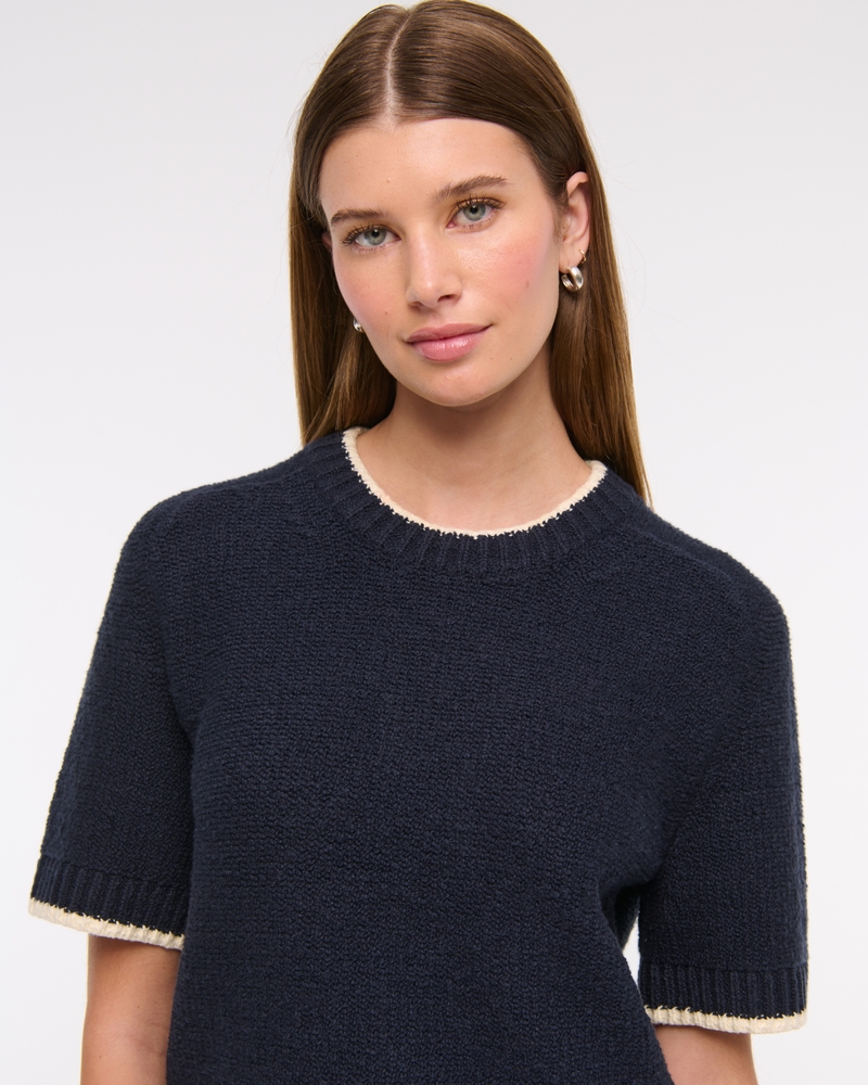 The A&F Madeline Textural Crew Sweater Tee