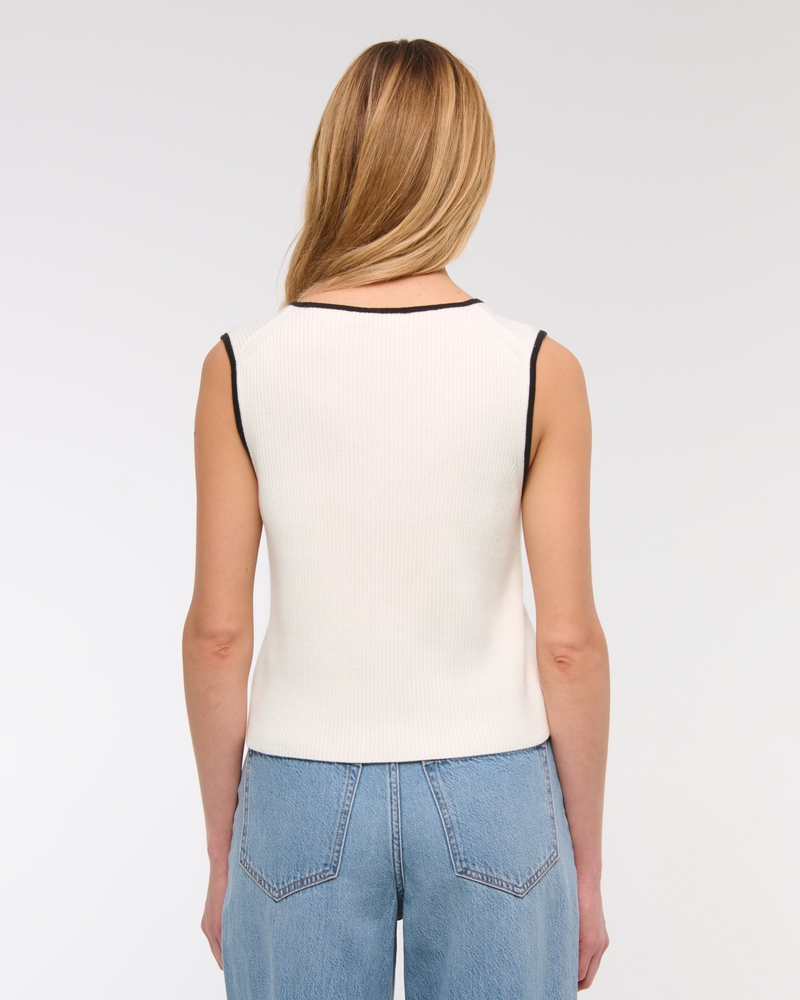 Tie-Front V-Neck Sweater Vest