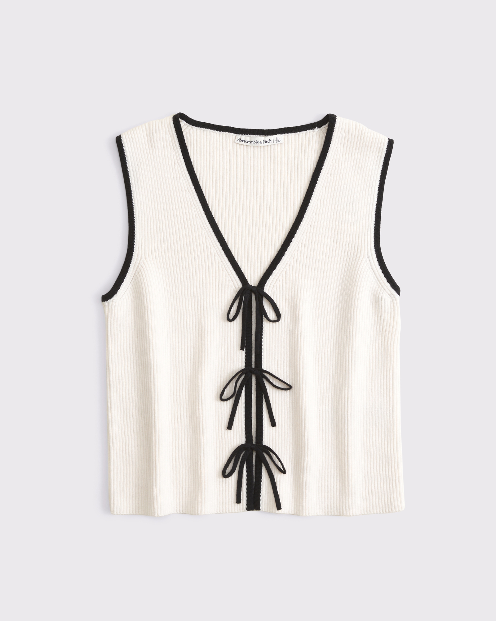Tie-Front V-Neck Sweater Vest
