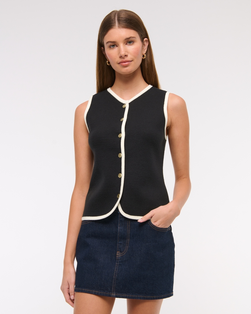 Rhinestone Button Cardigan