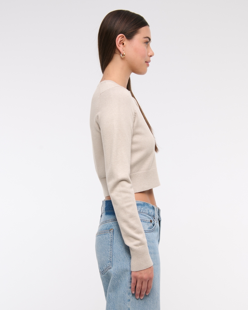 LuxeLoft Shrunken Crew Cardigan
