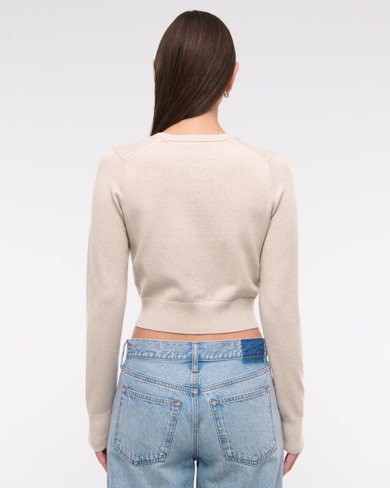 LuxeLoft Shrunken Crew Cardigan