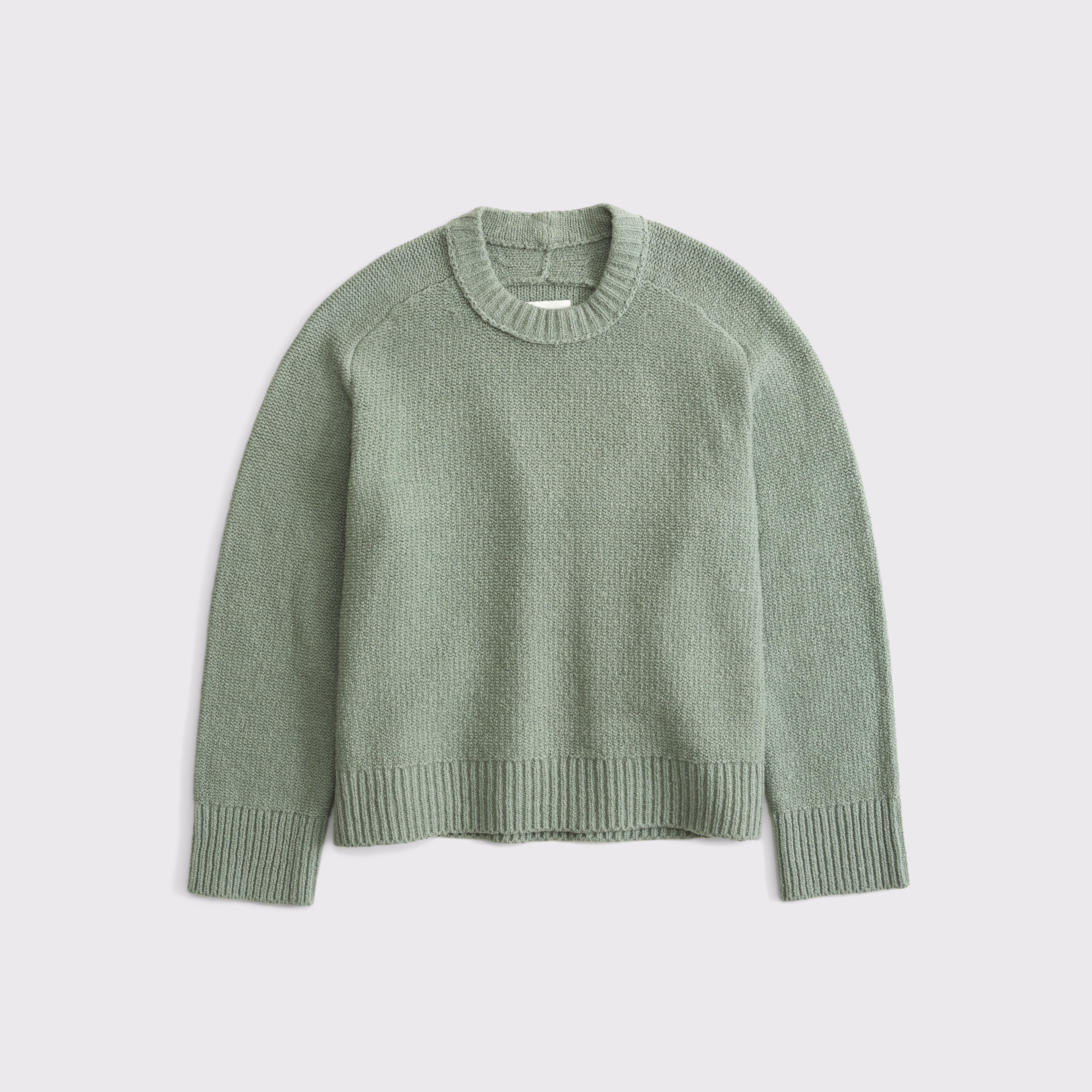 Abercrombie & Fitch The A&f Madeline Textural Crew Sweater In Green