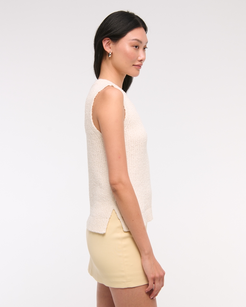 Textural Crew Sweater Shell Tank