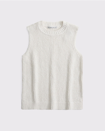 Textural Crew Sweater Shell Tank