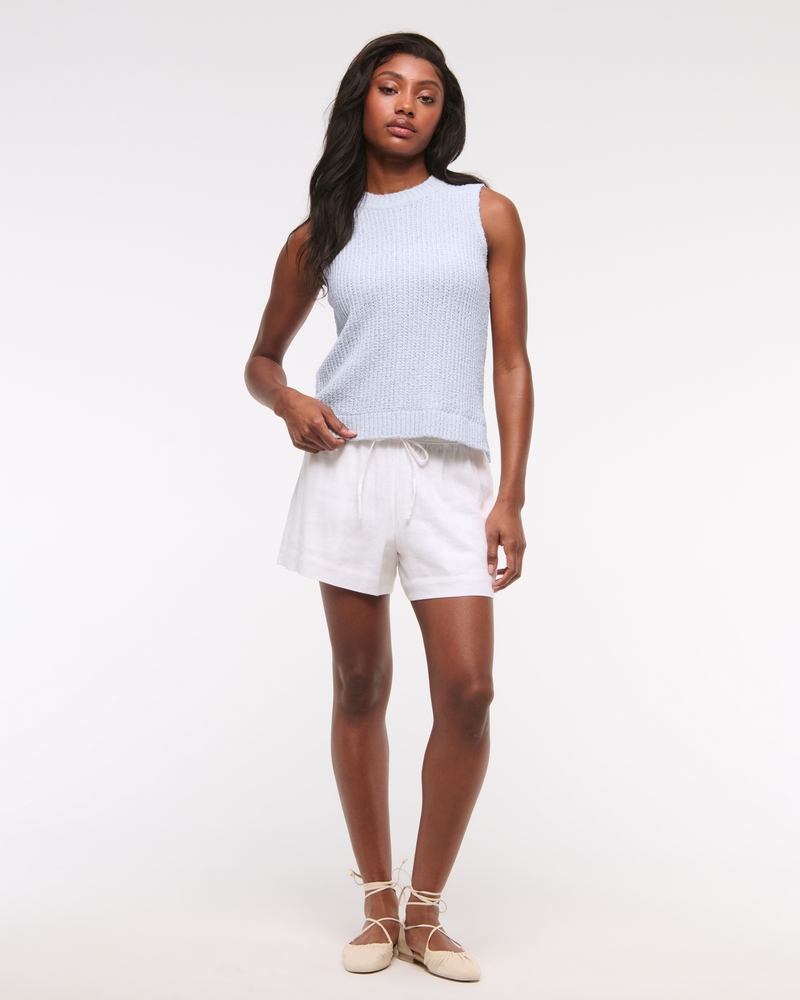 Textural Crew Sweater Shell Tank